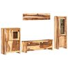 vidaXL Set di Unit&agrave; TV con cassetto Montaggio a parete Marrone legno