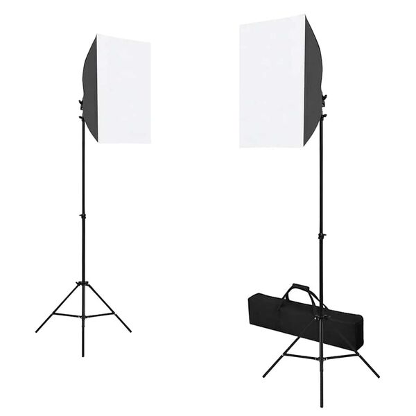 vidaXL Kit per Studio Fotografico con Set Luci, Fondale e Riflettore