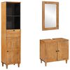 vidaXL Set di mobili per il bagno 3 pz Marrone Legno ingegnerizzato