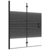 vidaXL Pannello Doccia Pieghevole in ESG 120x140 cm Nero