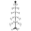 vidaXL Albero di Natale Decorativo in Metallo Nero 150 cm