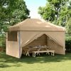 vidaXL Tendone per Feste Pieghevole Pop-Up con 4 Pareti Beige