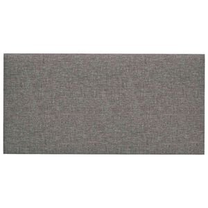 vidaXL Testiera da Parete 12 pcs 30 x 15 cm Grigio chiaro Tessuto