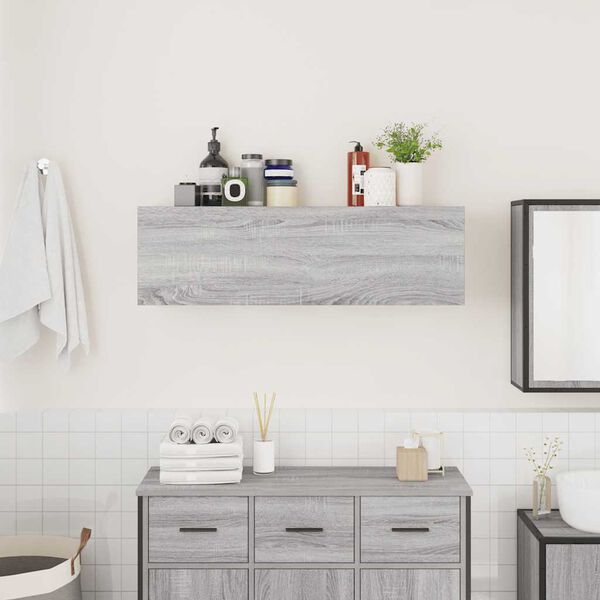 vidaXL Mobile da Bagno Grigio Sonoma 100x25x30 cm in Truciolato