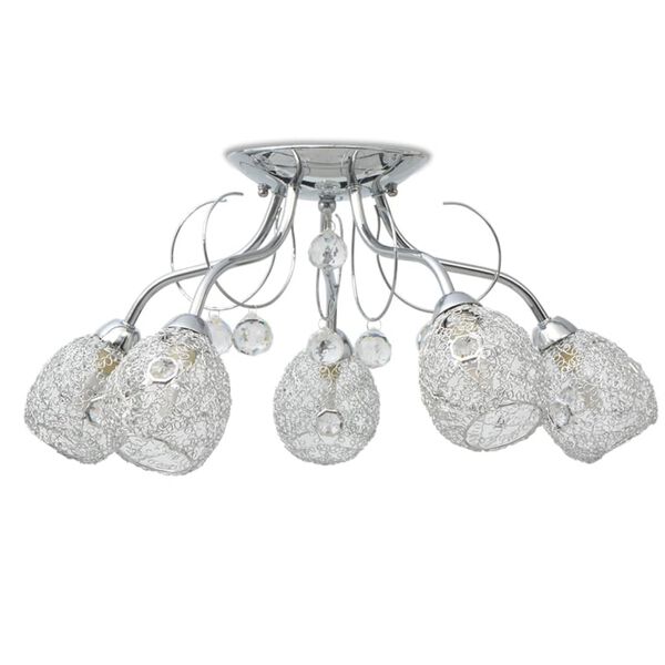 vidaXL Lampada da Soffitto per 5 Lampadine G9 200 W