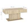 vidaXL Tavolino da Salotto Rovere Sonoma 96x50x45cm Legno Multistrato