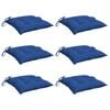 vidaXL Cuscini per Sedia 6 pz Blu 40x40x7 cm in Tessuto Oxford