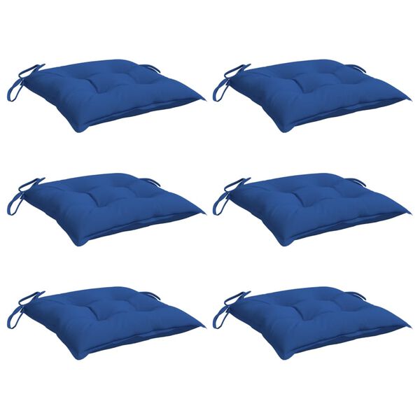 vidaXL Cuscini per Sedia 6 pz Blu 40x40x7 cm in Tessuto Oxford