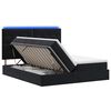 vidaXL Letto con contenitore LED e materasso Nero 200 x 200 cm Velluto