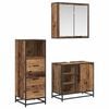 vidaXL Set di mobili per il bagno con cassetto 3 pcs Legno vecchio