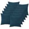 vidaXL Federa 12 pcs HEERLEN Blu 50 x 50 cm Velluto