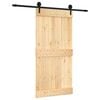 vidaXL Porta scorrevole Naturale e Nero 100 x 210 cm
