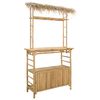 vidaXL Tavolo da bar da esterno Naturale 110 x 50 x 209 cm Bamb&ugrave;