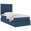 vidaXL Letto con contenitore e materasso Blu 100 x 200 cm Poliestere