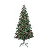 vidaXL Albero di Natale artificiale con luci integrate Verde 210 cm