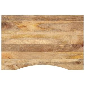 vidaXL Piano Scrivania con Curva 90x60x2,5 cm Massello Grezzo di Mango