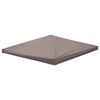 vidaXL Copertura per Gazebo Tortora 300 x 300 cm Poliestere e Acciaio
