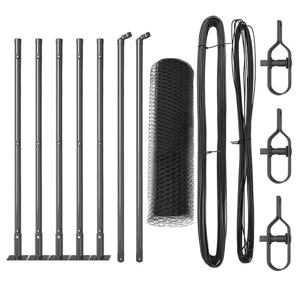 vidaXL Palo della recinzione Grigio 10 x 0,6 m (rete da 25 mm)