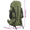 vidaXL Zaino da Trekking Verde Militare 100 L in Tessuto Oxford