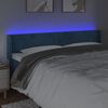 vidaXL Testiera a LED Blu Scuro 163x16x78/88 cm in Velluto