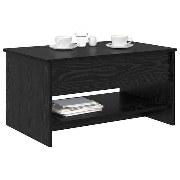 vidaXL Tavolino da salotto Rovere Nero 80 x 50,5 x 41,5 cm