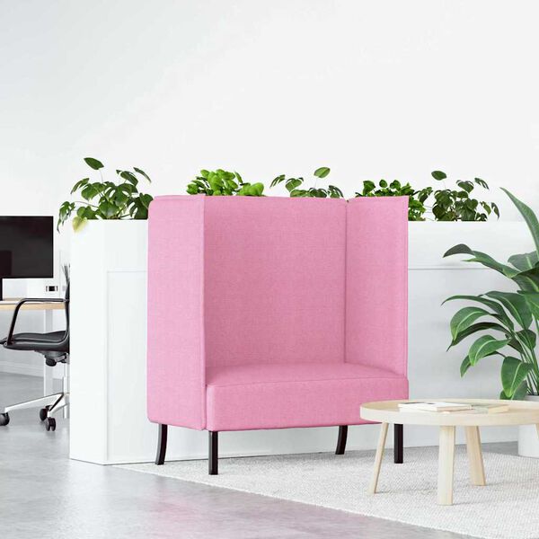 vidaXL Divano alto 101cm Rosa Tessuto