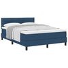 vidaXL Letto a molle con testiera Blu 140 x 200 cm Tessuto