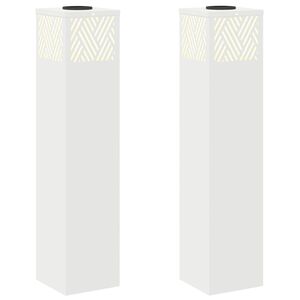 vidaXL Faro LED solare per sentieri 2 pz Bianco caldo 18 x 18 x 80 cm