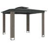 vidaXL Gazebo con Tetto Doppio Antracite 2,94x2,94 m in Acciaio