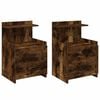 vidaXL Comodini 2 pz con 2 cassetti Rovere Affumicato 40x36,5x62 cm