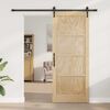 vidaXL Porta scorrevole ORKDAL Naturale e Nero 86 x 211 cm