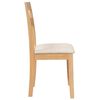 vidaXL Sedie da Pranzo con Cuscini 2 pz Naturale Legno Massello Hevea