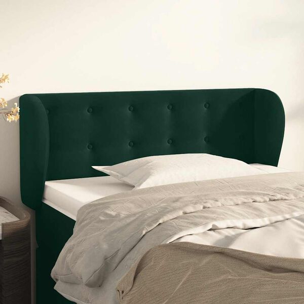 vidaXL Testiera ad Orecchio Verde Scuro 83x23x78/88 cm in Velluto