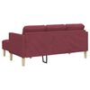 vidaXL Set di divani 2 pcs Rosso vino 173 x 131 x 67 cm Tessuto