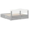 vidaXL Struttura del letto con testiera Grigio Sonoma 200 x 200 cm