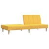 vidaXL Divano Letto a 2 Posti Giallo in Tessuto
