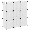 vidaXL Contenitore a Cubo con 9 Cubi e Ante Trasparente PP