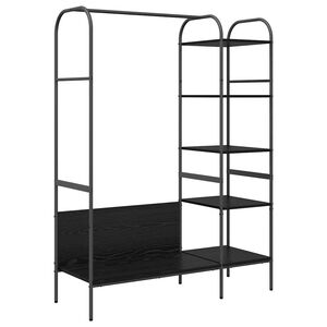 vidaXL Stendibiancheria Nero 120 x 44 x 160 cm Legno ingegnerizzato