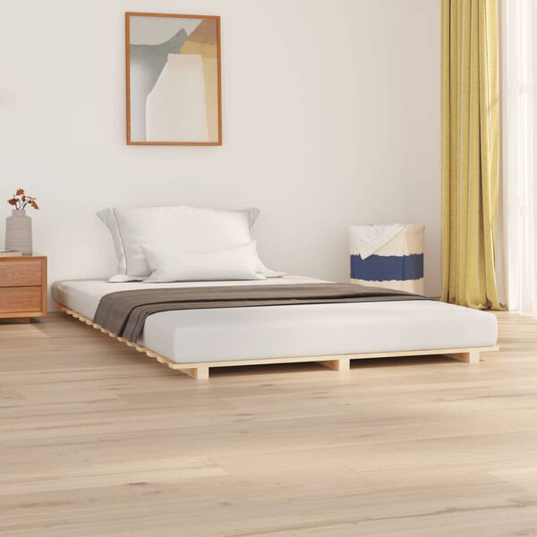 vidaXL Letto senza Materasso 140x190 cm in Legno Massello di Pino