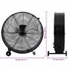 vidaXL Ventilatore a Tamburo Industriale 77 cm 187,7 W Nero