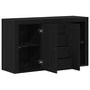 vidaXL Credenza Rovere Nero 120 x 36 x 69 cm Legno multistrato