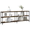 vidaXL Tavolo Consolle Rovere Fumo 200x29x75 cm in Legno Multistrato