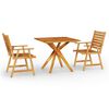 vidaXL Set Mobili da Pranzo per Giardino 3 pz Legno Massello di Acacia