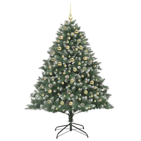 vidaXL Albero di Natale artificiale Verde 126 x 126 x 180 cm