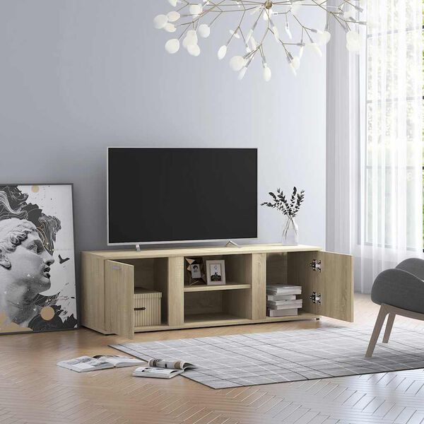 vidaXL Mobile Porta TV Rovere Sonoma 120x34x37 cm in Legno Multistrato