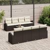 vidaXL Set Divano da Giardino Marrone 55 x 55 x 37 cm polyrattan