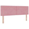 vidaXL Letto a molle con materasso Rosa 190 x 140 cm Velluto