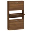 vidaXL Scarpiera Rovere Marrone 59x17x108 cm in Legno Multistrato