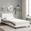 vidaXL Letto con Materasso Dover Bianco e Nero 100x200 cm in Similpelle