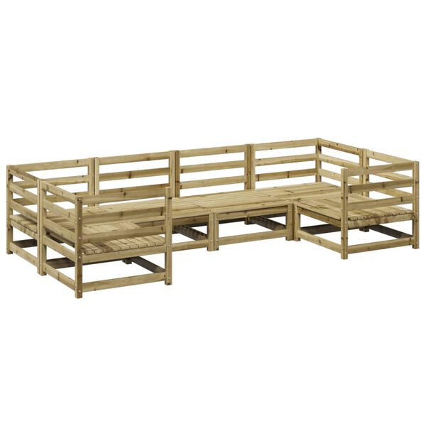 vidaXL Set Divani da Giardino 6 pz in Legno Impregnato di Pino